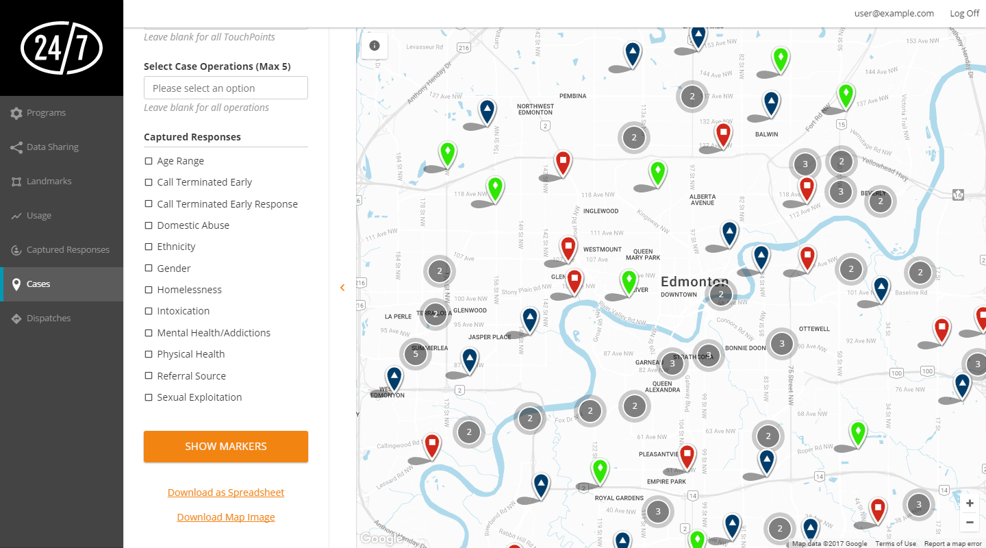 24/7 Edmonton Map